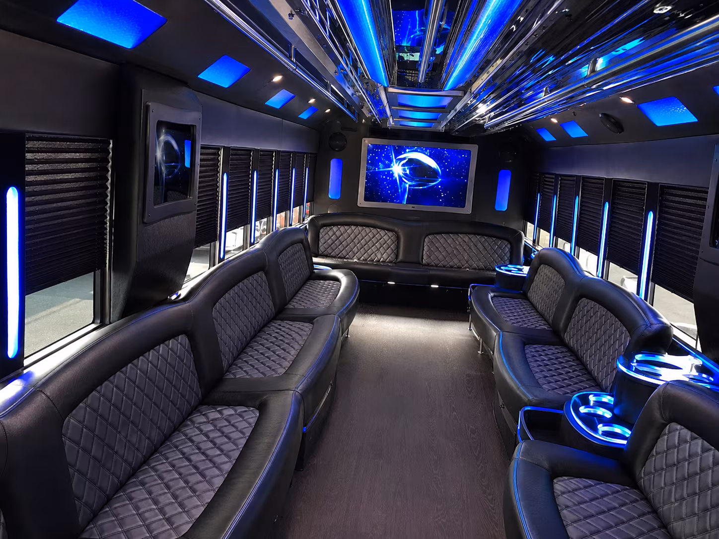 18 Passenger Party Bus Inside
