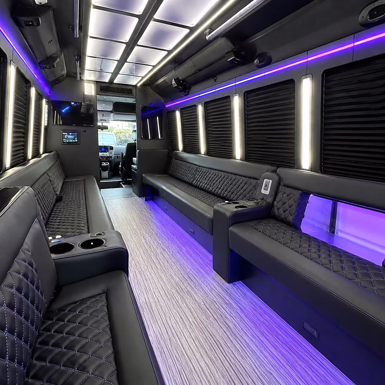 West Palm Beach Bachelor & Bachelorette Transportation party bus interior