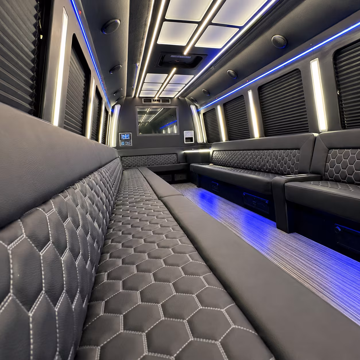 West Palm Beach Concert & Music Festival Transportation party bus interior