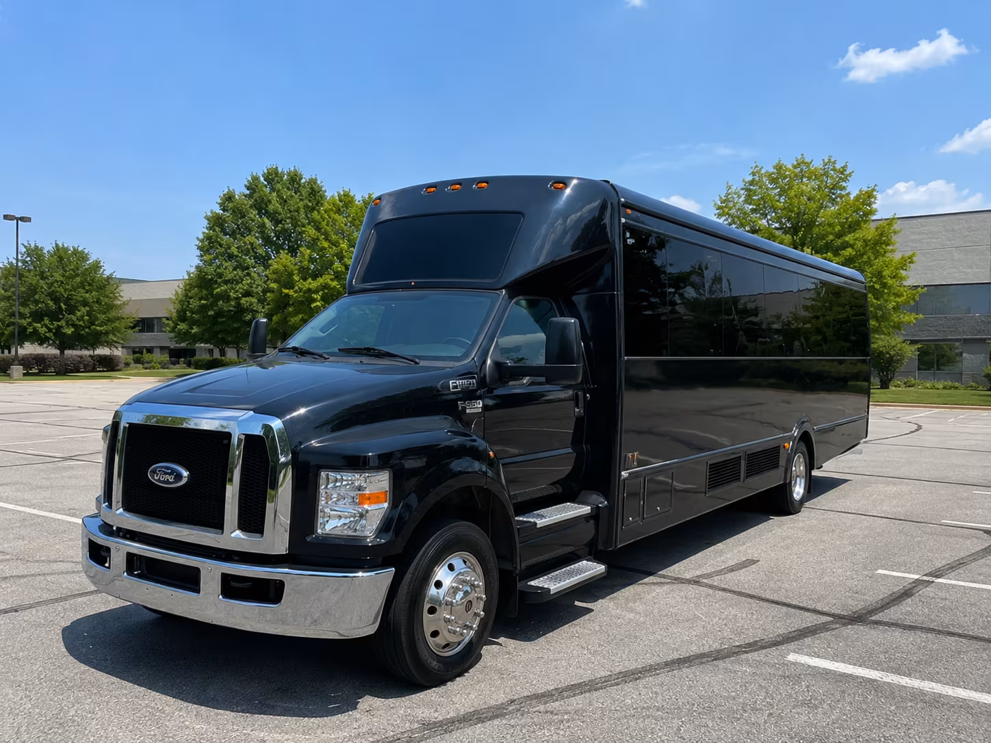 West Palm Beach Private Event Transportation party bus exterior