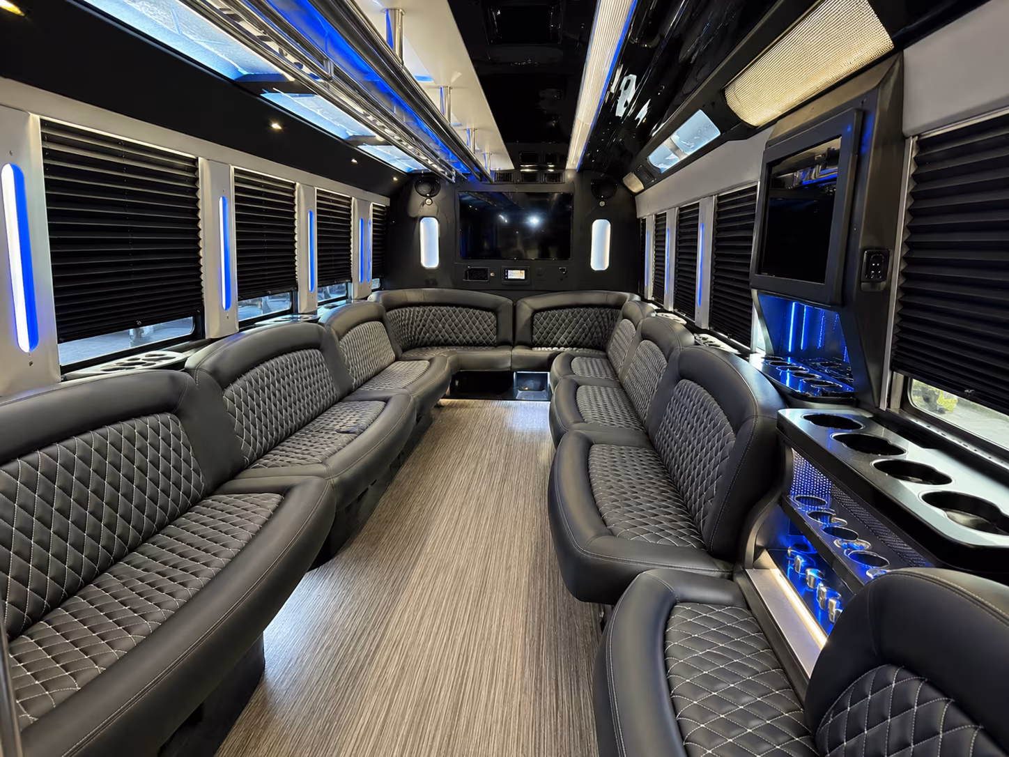 West Palm Beach Private Event Transportation party bus interior