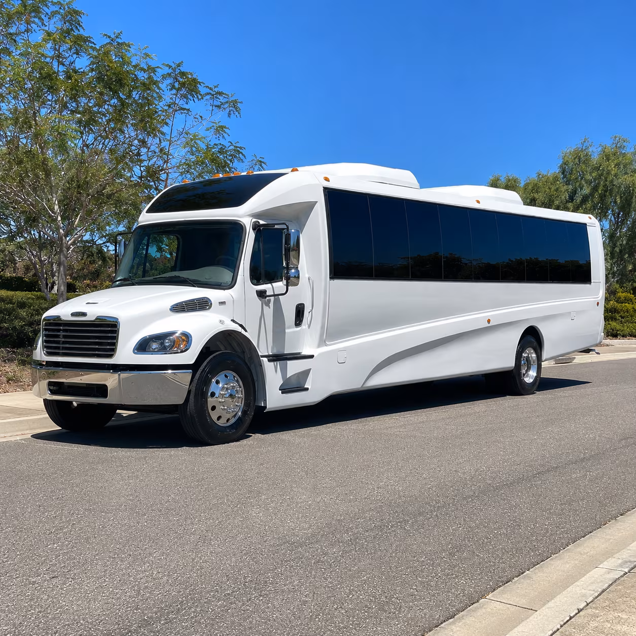 West Palm Beach School Event Transportation party bus exterior