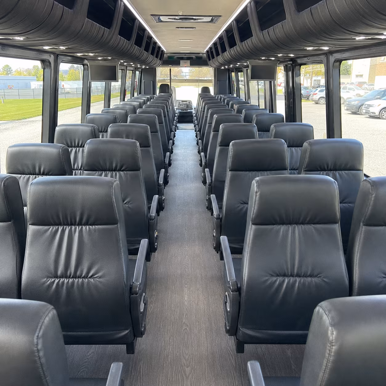 West Palm Beach School Event Transportation party bus exterior