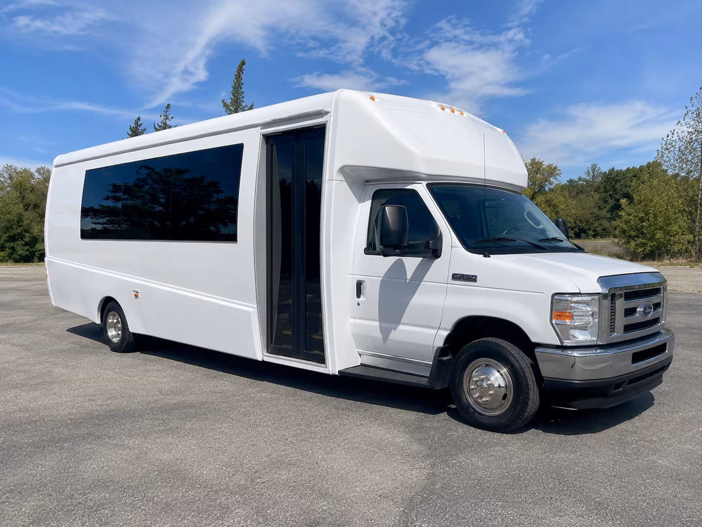 West Palm Beach Sporting Event Transportation party bus exterior