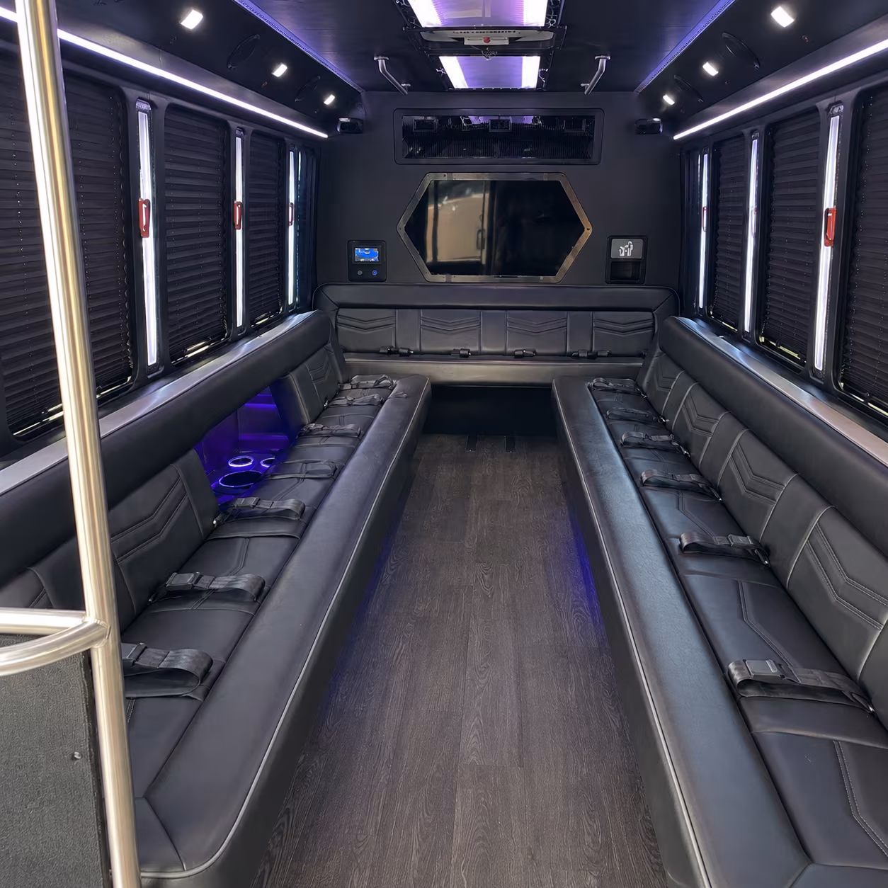 West Palm Beach Sporting Event Transportation party bus exterior