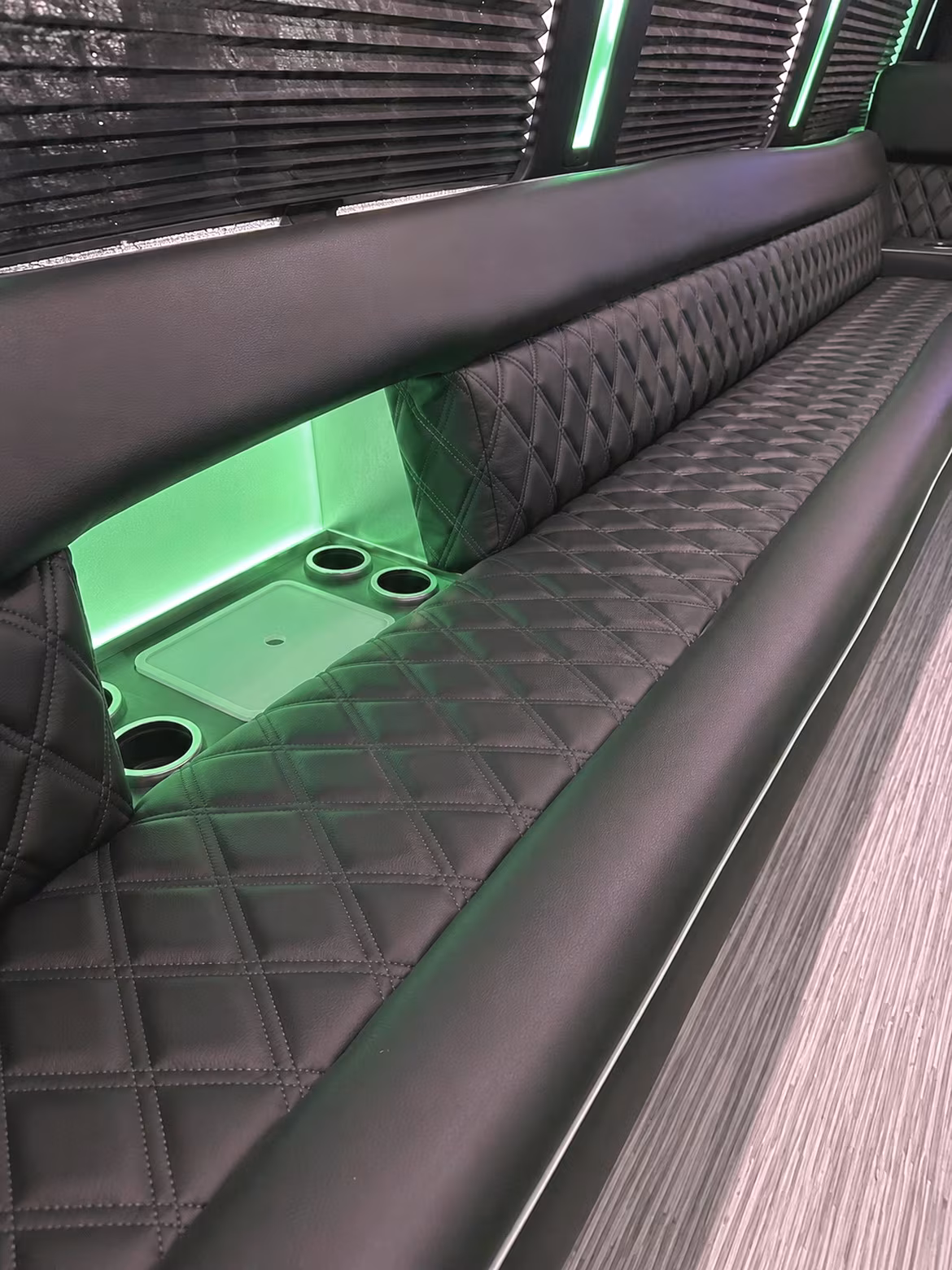 West Palm Beach Sporting Event Transportation party bus interior