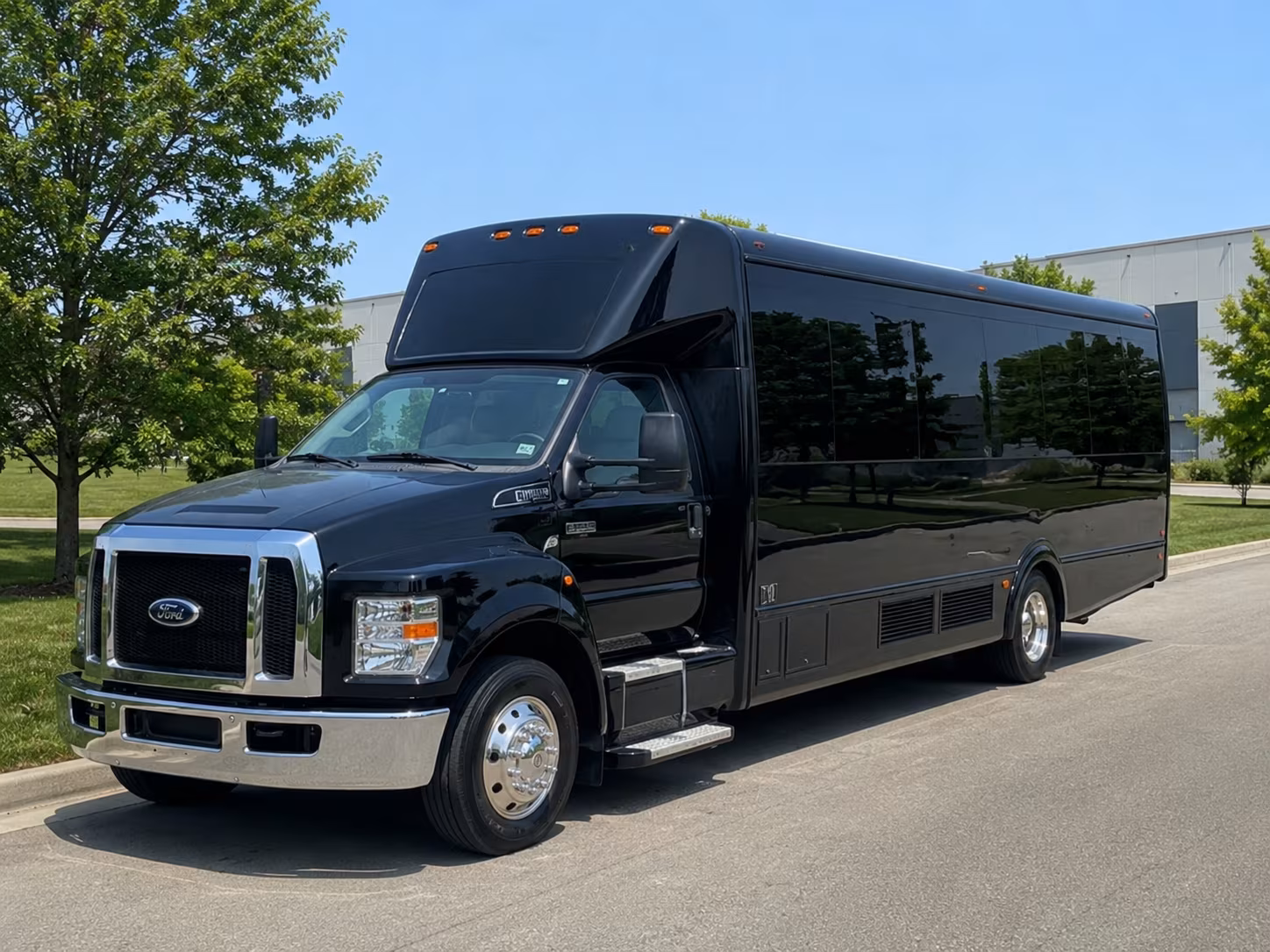 West Palm Beach Sporting Event Transportation party bus exterior