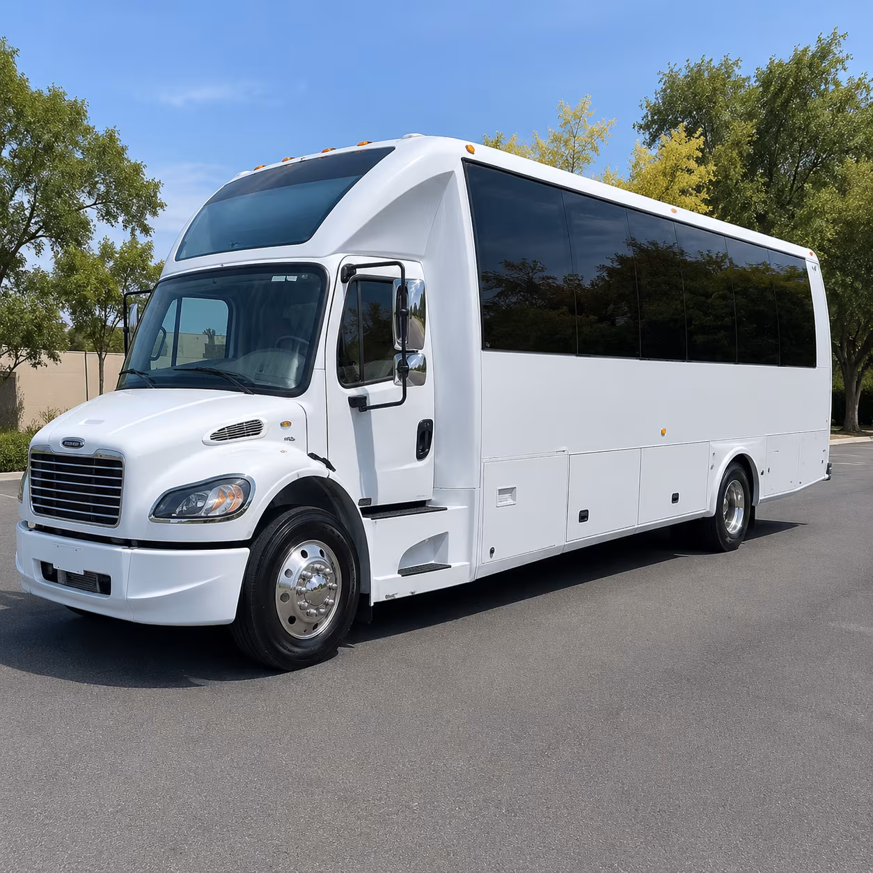 West Palm Beach Wedding Transportation party bus exterior