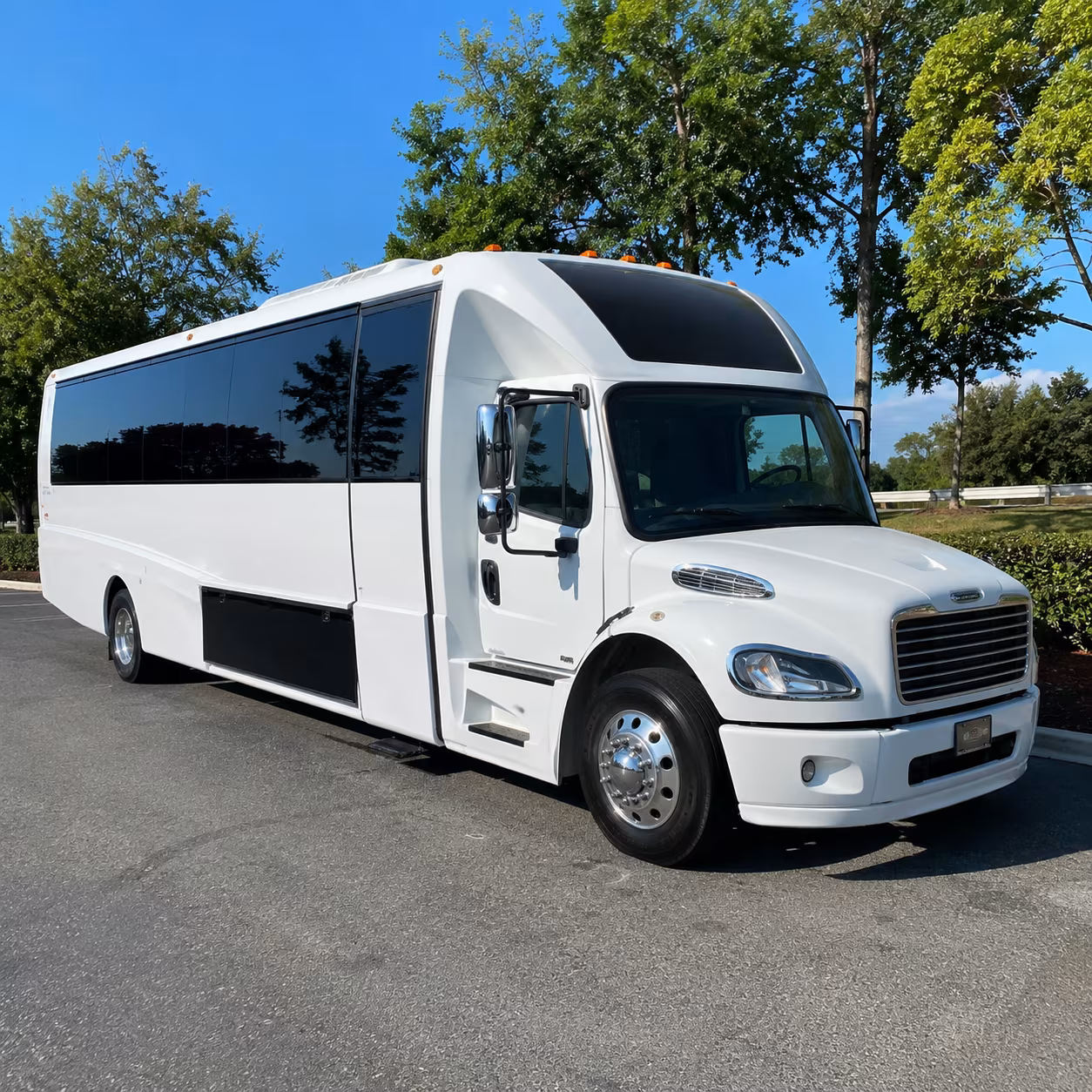 West Palm Beach Wedding Transportation party bus exterior