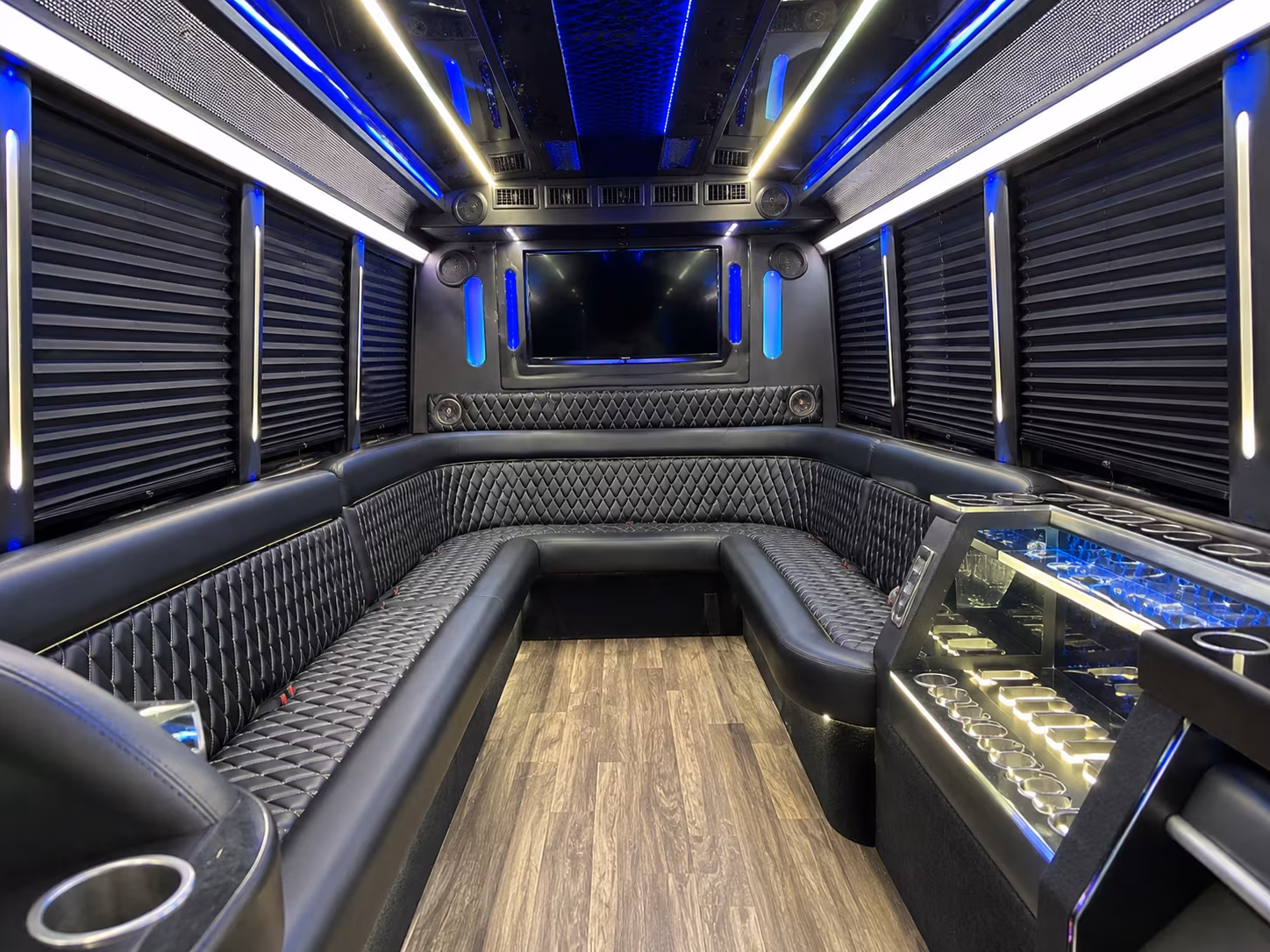 West Palm Beach Wedding Transportation onboard seating