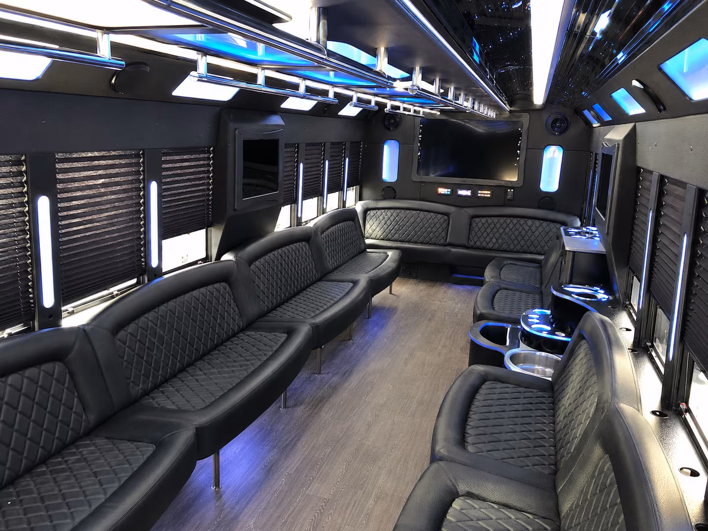 West Palm Beach Wedding Transportation party bus exterior
