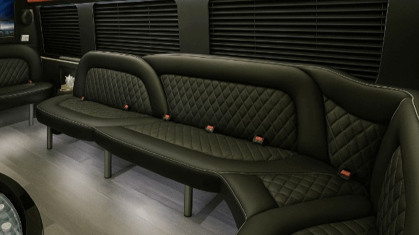 Interior of West Palm Beach Party Bus Company's 18 Passenger Party Bus in Coconut Creek