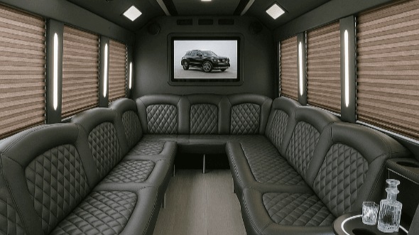 Interior of West Palm Beach Party Bus Company's 25 Passenger Party Bus in Boca Raton