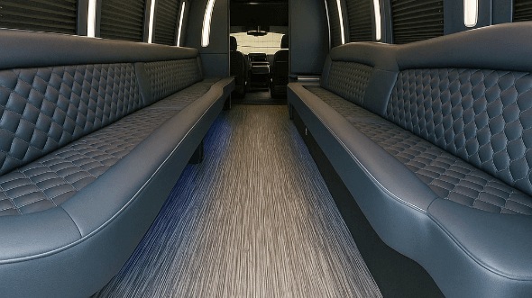 Interior of West Palm Beach Party Bus Company's 25 Passenger Party Bus in Margate