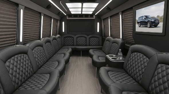 Interior of West Palm Beach Party Bus Company's 25 Passenger Party Bus in Wellington