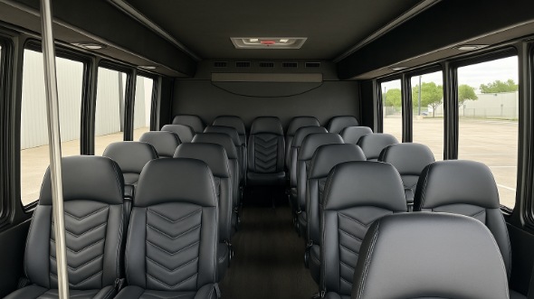 Interior of West Palm Beach Party Bus Company's 30 Passenger Minibus in West Palm Beach