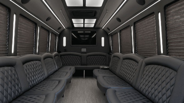 Interior of West Palm Beach Party Bus Company's 30 Passenger Party Bus in Wellington