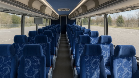 Interior of West Palm Beach Party Bus Company's 40 Passenger Charter Bus in West Palm Beach