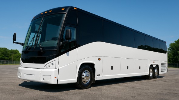 Exterior of West Palm Beach Party Bus Company's 50 Passenger Party Bus in Wellington