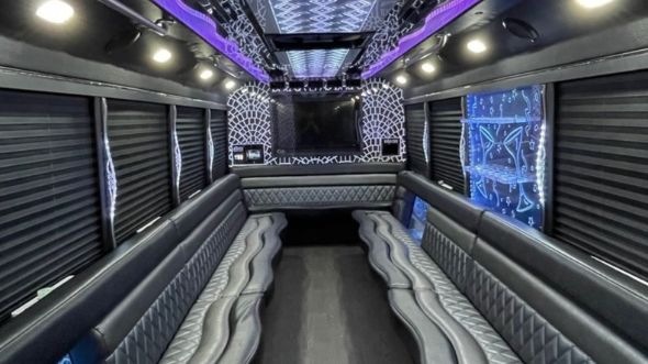 west palm beach 25 passenger party bus interior