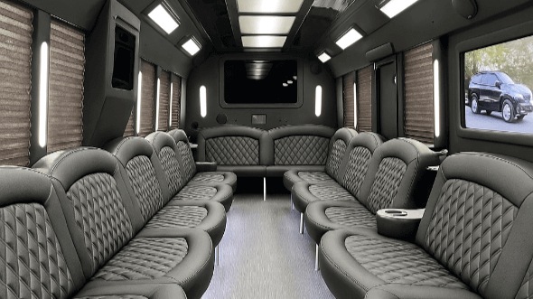 west palm beach 28 passenger party bus interior